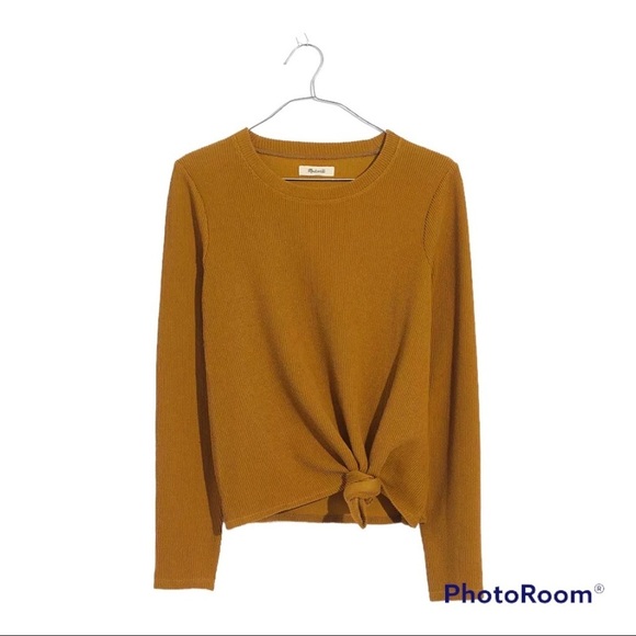 Madewell Texture & Thread Jacquard Knot Front Top - Picture 5 of 12